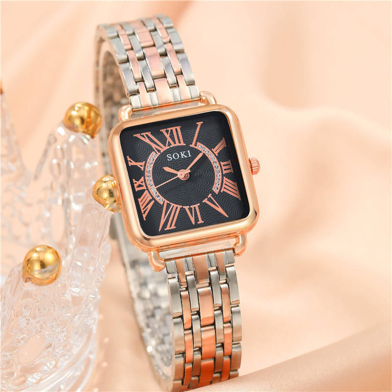 NoirViva Black & White Dial Ladies Watch and Bracelet Set