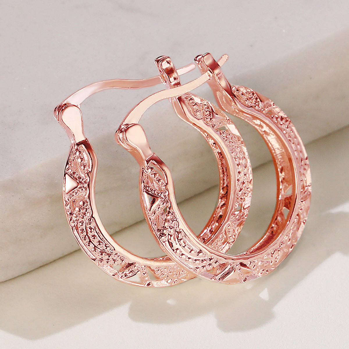 AuraLoop Hollow Hoop Earrings
